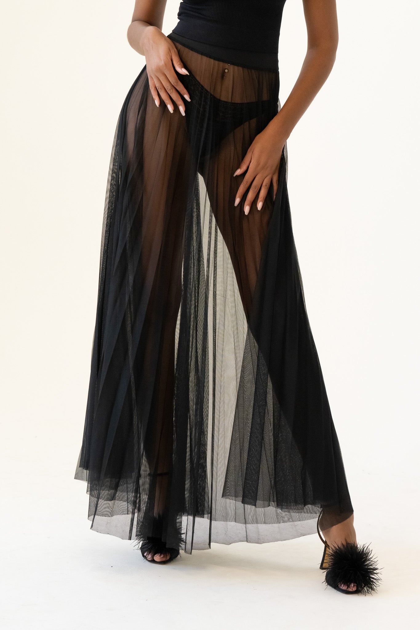 Long Mesh Skirt