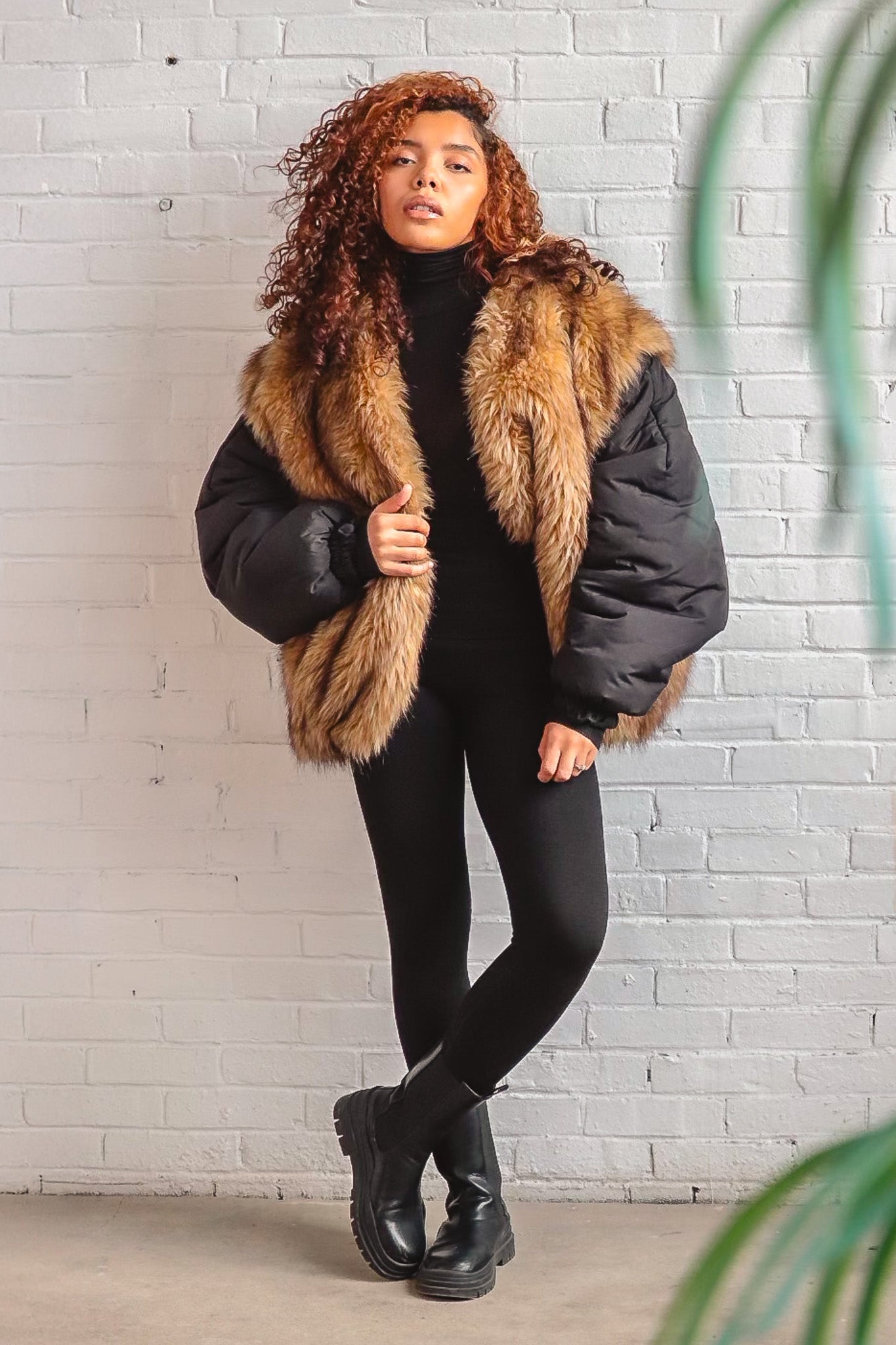 Reversible Fur Puffer Jacket